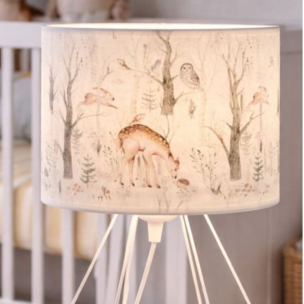 Lámpara de sobremesa infantil KIDS ROOM 1xE27/60W/230V Ø 18 cm con motivos de animales