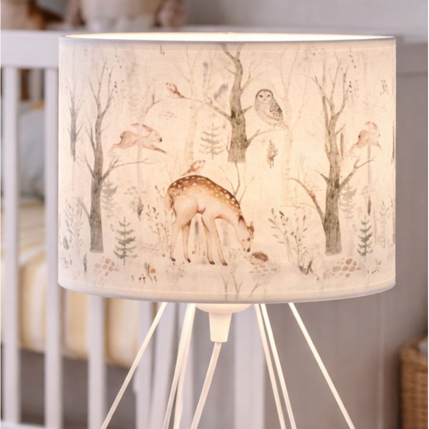 Lámpara de sobremesa infantil KIDS ROOM 1xE27/60W/230V Ø 18 cm con motivos de animales
