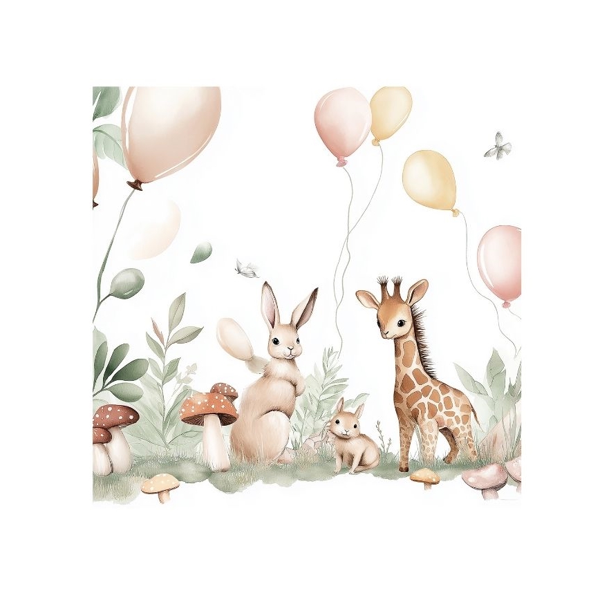 Lámpara de sobremesa infantil KIDS ROOM 1xE27/60W/230V Ø 18 cm, con motivos de animales