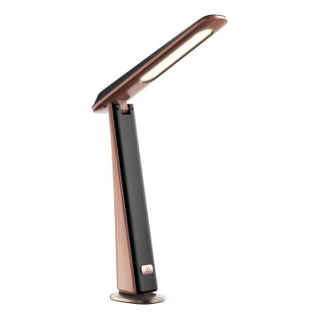 Lámpara de sobremesa LED recargable regulable TOP LED/4W/5V 1800 mAh 3000/4000/5000K marrón/negro