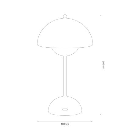 Lámpara de sobremesa LED recargable táctil COSTA LED/3W/5V 2400 mAh 3000-6000K blanca