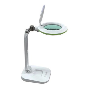 Lámpara de sobremesa LED regulable con lupa LED/7W/230V 6500K blanca