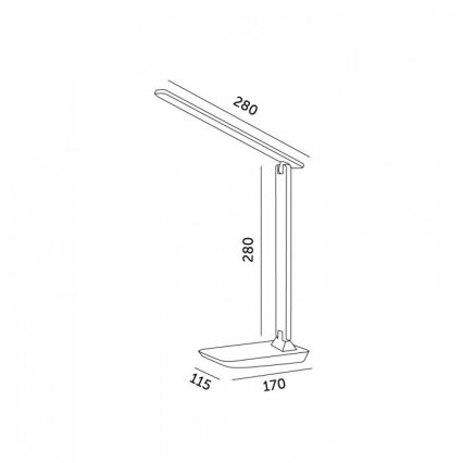 Lámpara de sobremesa LED regulable NOBLITE N LED/7W/230V 3000/4000/6500K gris