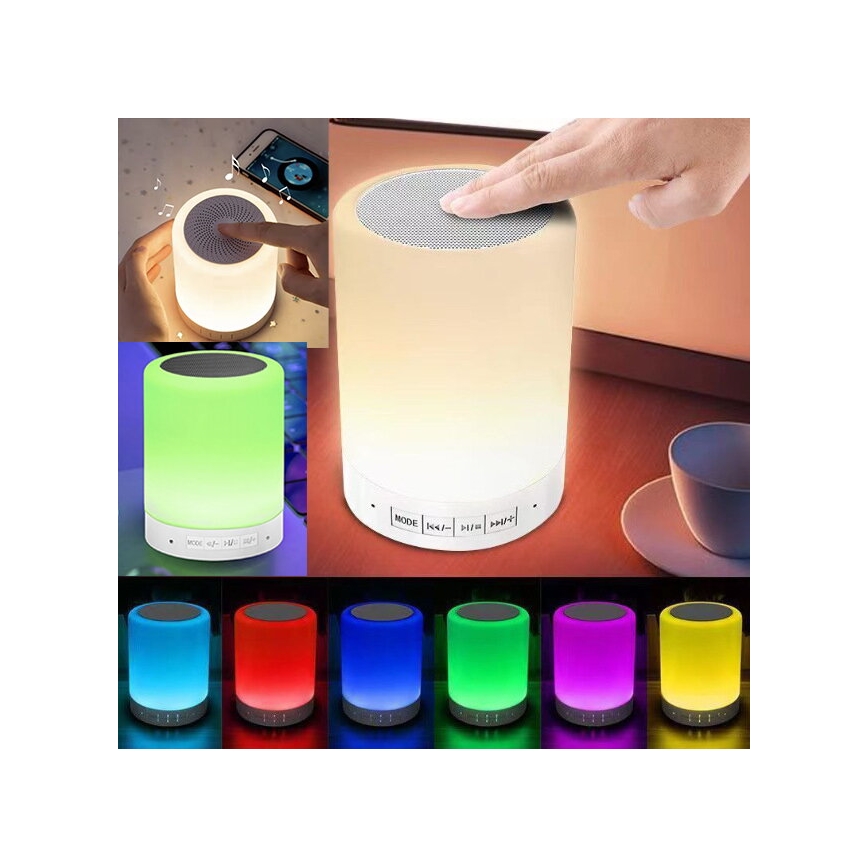 Lámpara de sobremesa LED RGB con altavoz LED/5V