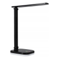 Lámpara de sobremesa LED RGBW regulable con carga inalámbrica LED/7W/5V USB negra