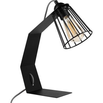 Lámpara de sobremesa NANDO 1xE27/15W/230V negra