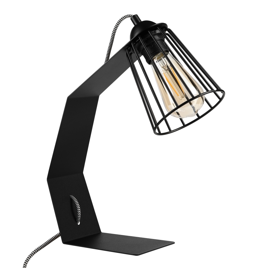 Lámpara de sobremesa NANDO 1xE27/15W/230V negra