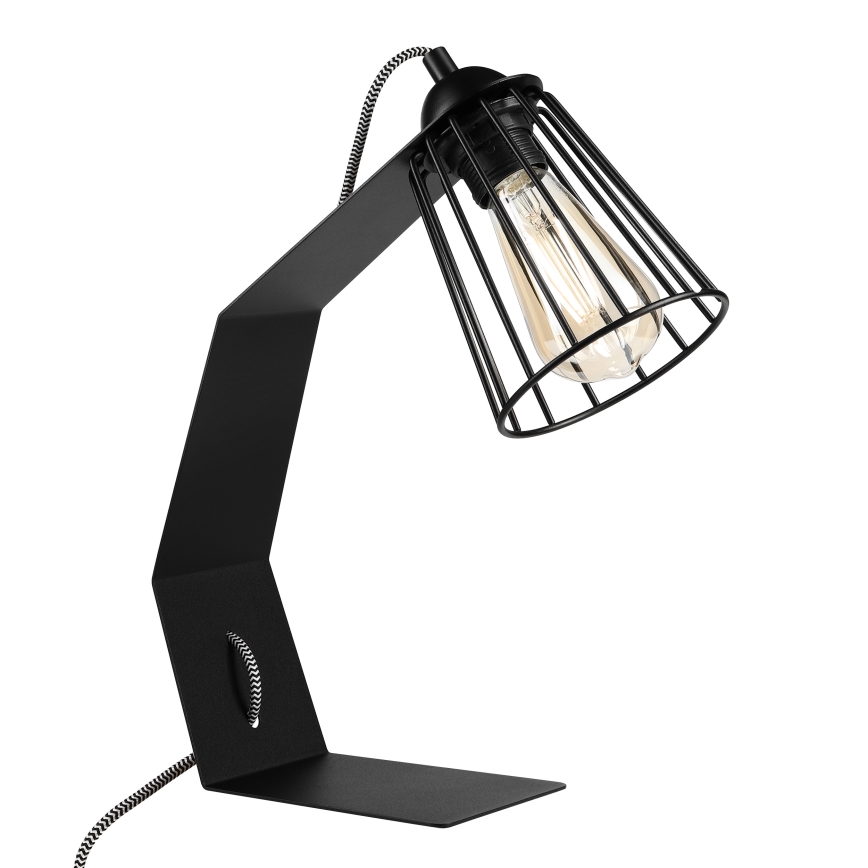 Lámpara de sobremesa NANDO 1xE27/15W/230V negra