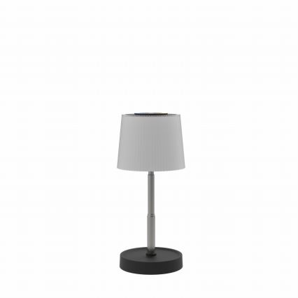 Lámpara de mesa recargable para exterior, táctil y regulable LED RGBW LED/2W/5V IP44 1200 mAh gris