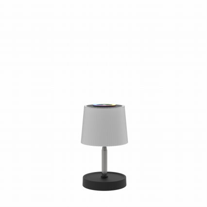 Lámpara de mesa recargable para exterior, táctil y regulable LED RGBW LED/2W/5V IP44 1200 mAh gris