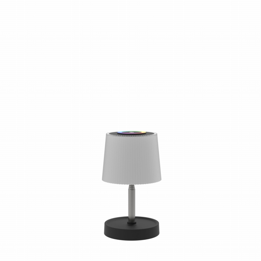 Lámpara de mesa recargable para exterior, táctil y regulable LED RGBW LED/2W/5V IP44 1200 mAh gris