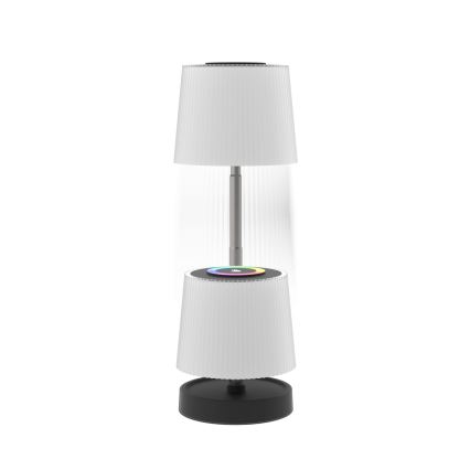 Lámpara de mesa recargable para exterior, táctil y regulable LED RGBW LED/2W/5V IP44 1200 mAh gris