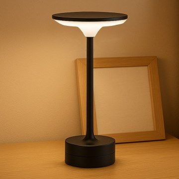 Lámpara de sobremesa táctil recargable LED TAVOLO LED/2,5W/5V 2400 mAh 3000-6000K negra