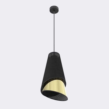 Lámpara de suspensión con cable MODA 1xE27/15W/230V negro/dorado