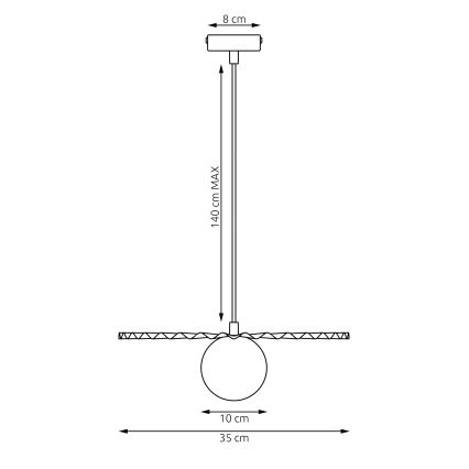 Lámpara de suspensión con cable UMBRA 1xG9/8W/230V blanca