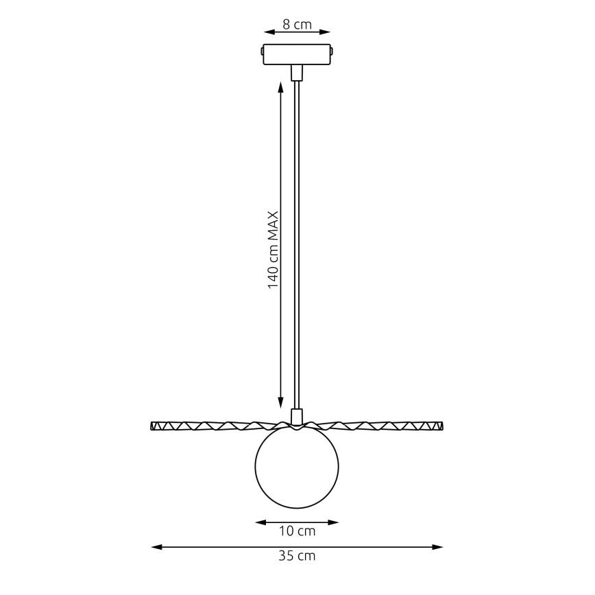 Lámpara de suspensión con cable UMBRA 1xG9/8W/230V blanca