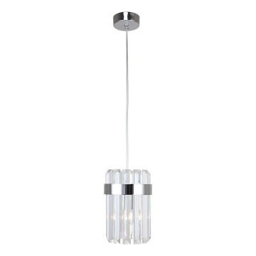 Lámpara de suspensión con cable VETRO 1xE14/10W/230V cromo brillante