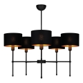 Lámpara de suspensión con varilla MADELA 5xE14/40W/230V negra