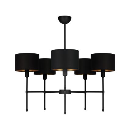 Lámpara de suspensión con varilla MADELA 5xE14/40W/230V negra