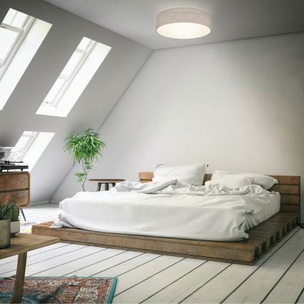 Lámpara de techo 2xE27/40W/230V Ø 38 cm beige