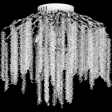Lámpara de techo 6xE14/60W/230V + 3xLED/3W diá. 54 cm cromo brillante