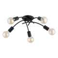 Lámpara de techo adosada TORIZO 5xE27/15W/230V negra