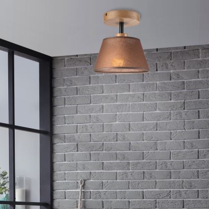 Lámpara de techo empotrada ANTONIO 1xE14/40W/230V marrón/roble