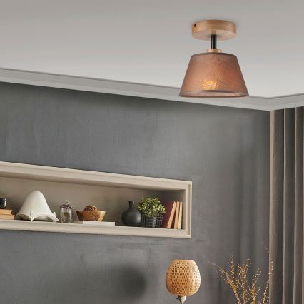 Lámpara de techo empotrada ANTONIO 1xE14/40W/230V marrón/roble