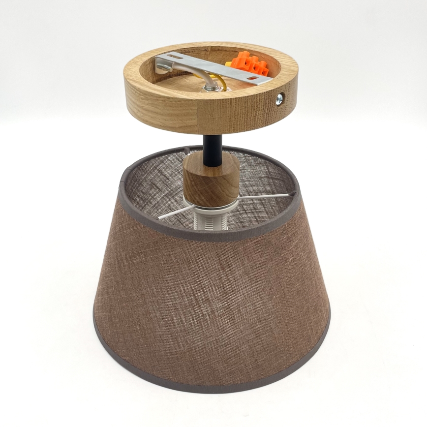 Lámpara de techo empotrada ANTONIO 1xE14/40W/230V marrón/roble