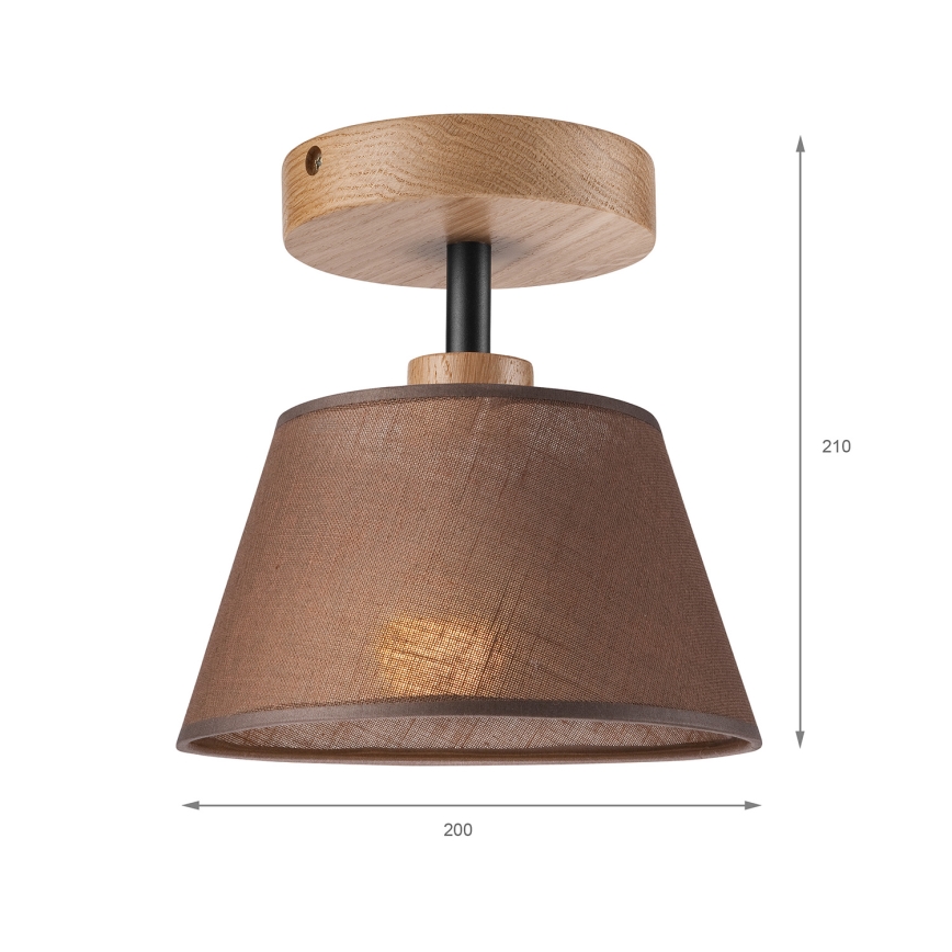Lámpara de techo empotrada ANTONIO 1xE14/40W/230V marrón/roble