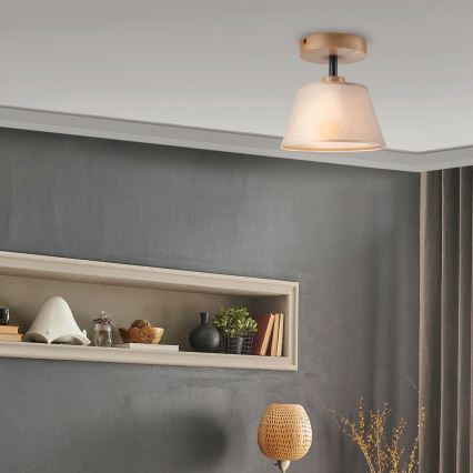 Lámpara de techo empotrada ANTONIO 1xE14/60W/230V beige/roble