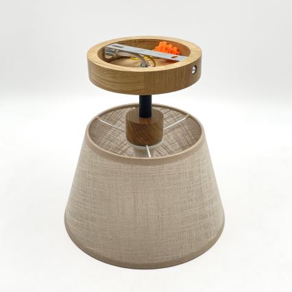 Lámpara de techo empotrada ANTONIO 1xE14/60W/230V beige/roble