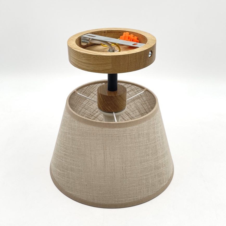 Lámpara de techo empotrada ANTONIO 1xE14/60W/230V beige/roble