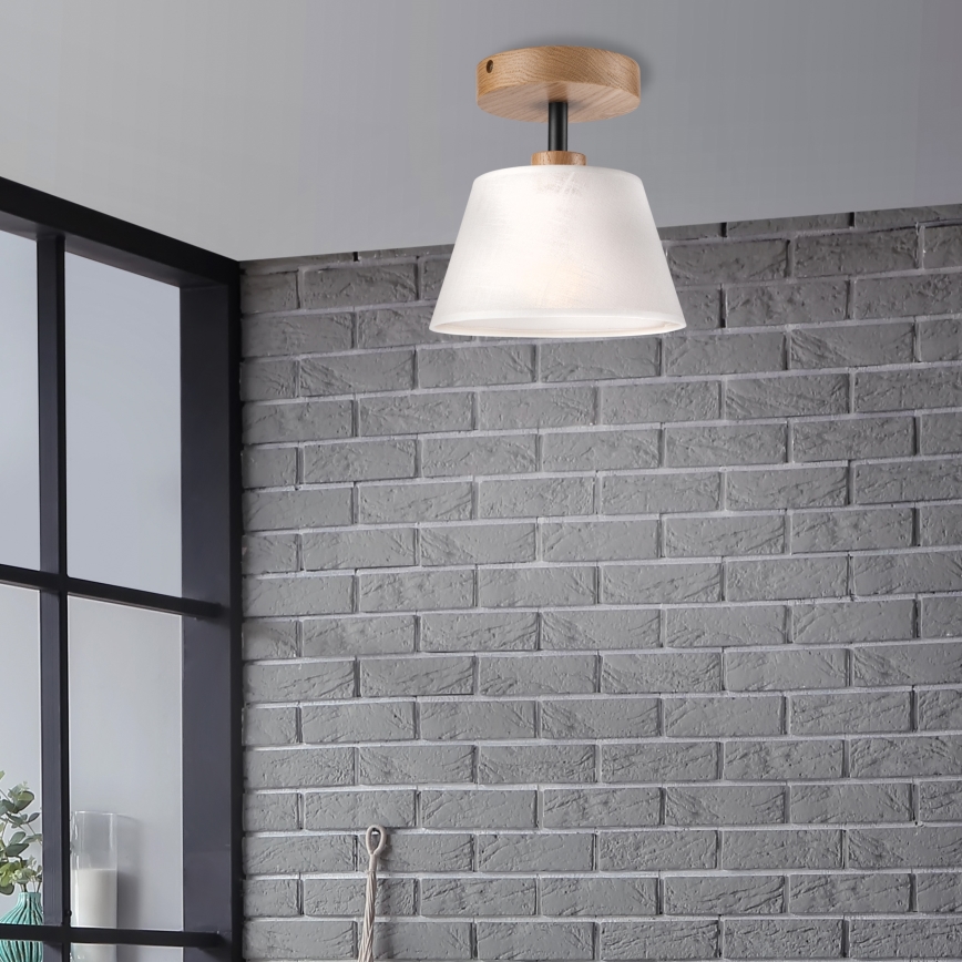 Lámpara de techo empotrada ANTONIO 1xE14/60W/230V blanca/roble