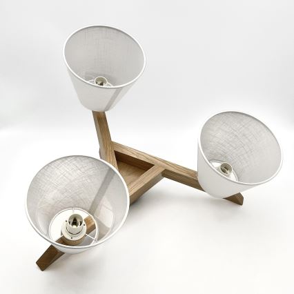 Lámpara de techo empotrada ANTONIO 3xE14/40W/230V roble