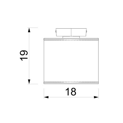 Lámpara de techo ARDEN 1xE27/15W/230V Ø 18 cm negra