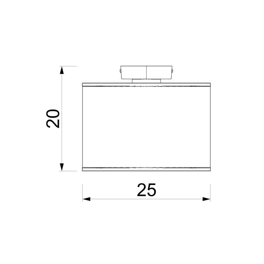Lámpara de techo ARDEN 1xE27/15W/230V Ø 25 cm beige