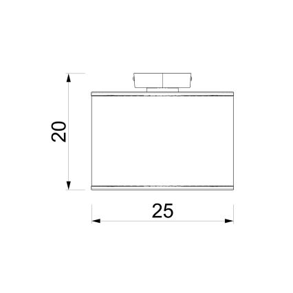 Lámpara de techo ARDEN 1xE27/15W/230V Ø 25 cm verde