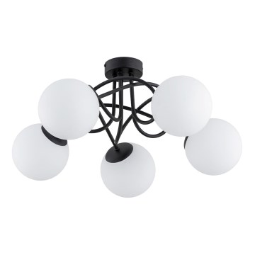 Lámpara de techo BANKO 5xE14/10W/230V negro