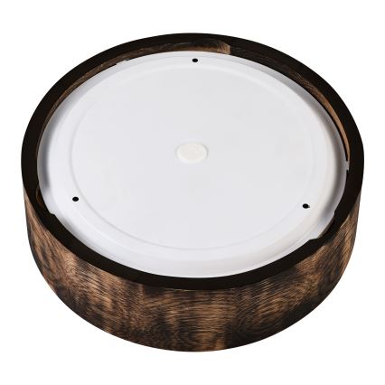 Lámpara de techo para baño OAK SMOKY 2xE27/15W/230V IP54 Ø 27,5 cm roble/marrón