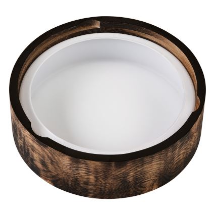 Lámpara de techo para baño OAK SMOKY 2xE27/15W/230V IP54 Ø 27,5 cm roble/marrón