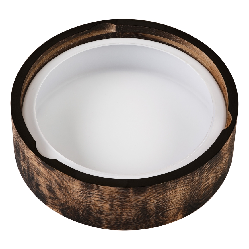 Lámpara de techo para baño OAK SMOKY 2xE27/15W/230V IP54 Ø 27,5 cm roble/marrón