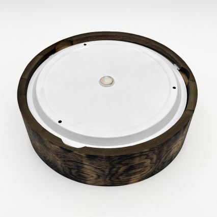 Lámpara de techo para baño OAK SMOKY 2xE27/15W/230V IP54 Ø 27,5 cm roble/marrón