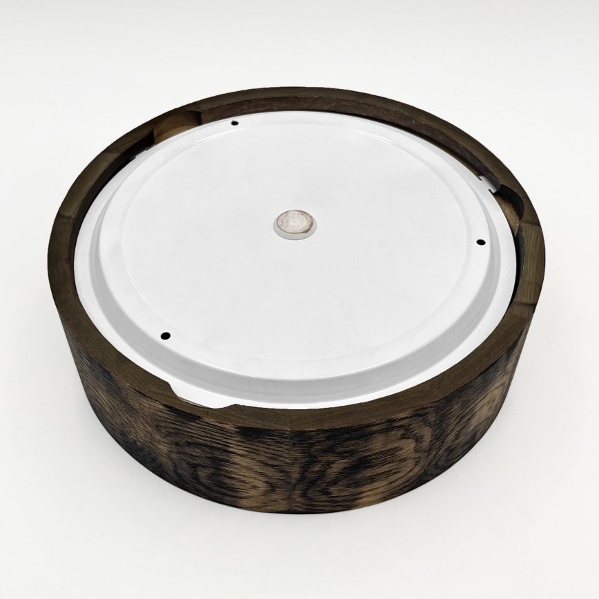 Lámpara de techo para baño OAK SMOKY 2xE27/15W/230V IP54 Ø 27,5 cm roble/marrón