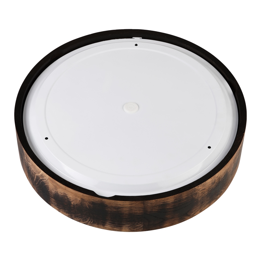 Lámpara de techo para baño OAK SMOKY 3xE27/15W/230V IP54 Ø 37,5 cm roble/marrón