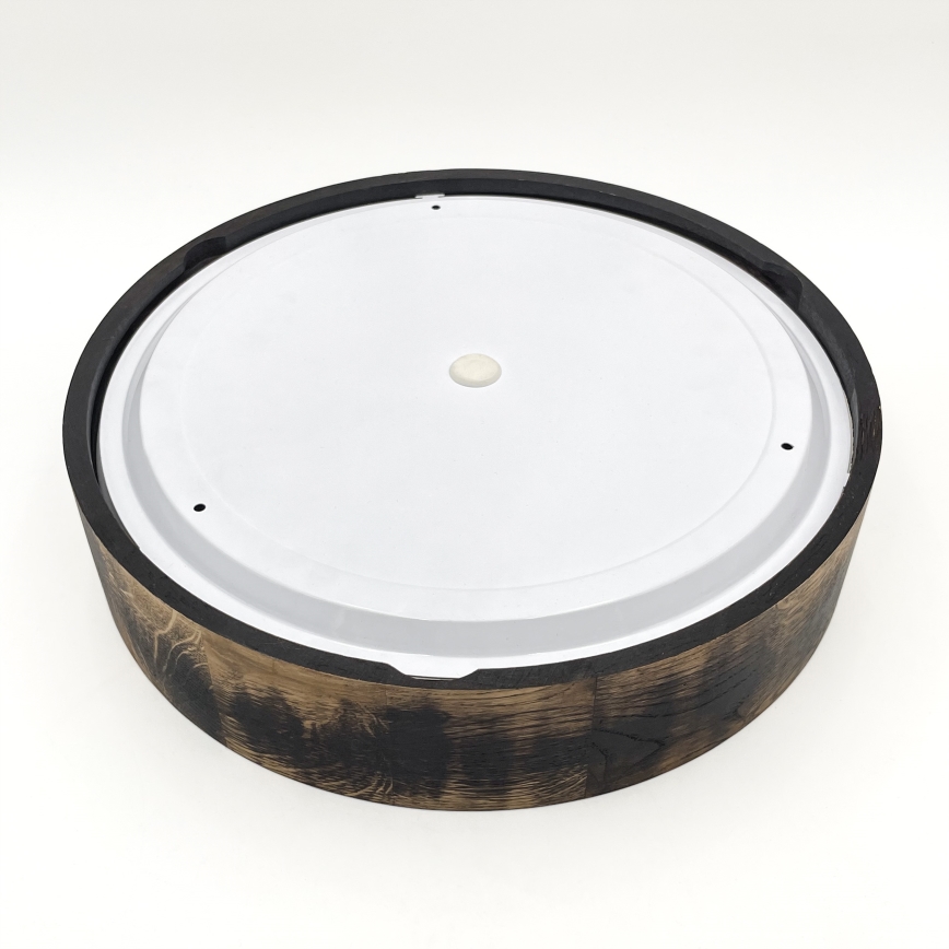 Lámpara de techo para baño OAK SMOKY 3xE27/15W/230V IP54 Ø 37,5 cm roble/marrón