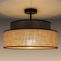 Lámpara de techo BOHO 1xE27/60W/230V diá. 40 cm marrón/beige