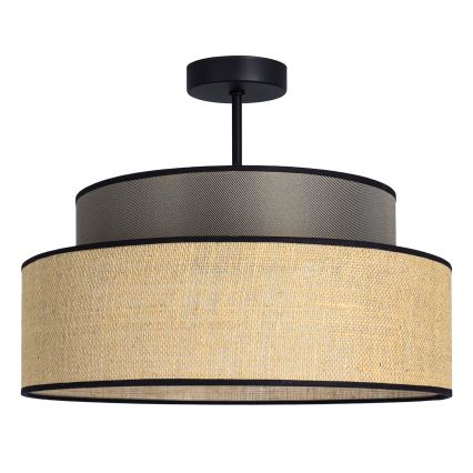 Lámpara de techo BOHO 1xE27/60W/230V diá. 40 cm marrón/beige