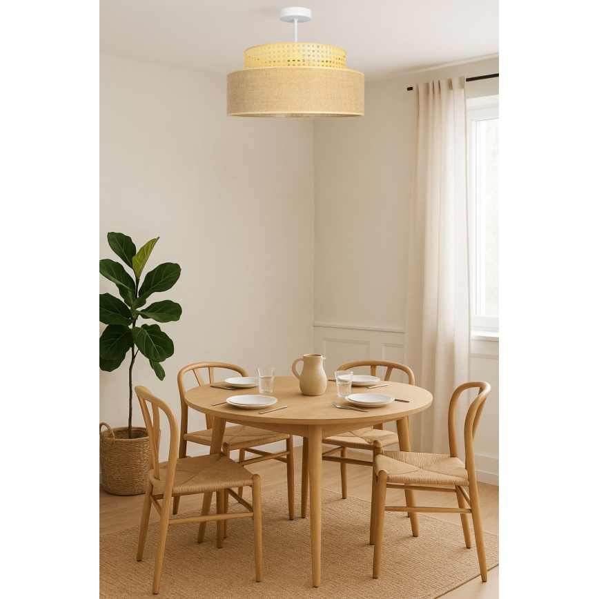 Lámpara de techo BOHO 1xE27/60W/230V diá. 40 cm ratán