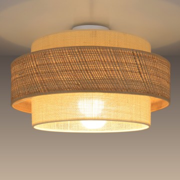 Lámpara de techo BOHO 1xE27/60W/230V diámetro 40 cm yute/crema